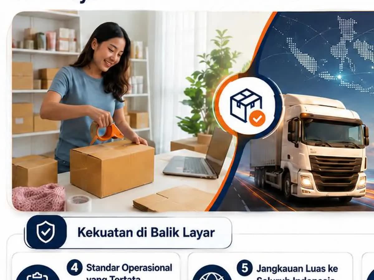 Pelaku UMKM menyiapkan paket untuk pengiriman
